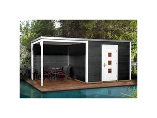 Weka Designhaus WekaLine 413 B Gr.2 Anthrazit BxT: 596x300 cm davon 296 cm Anbau -