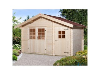 Weka Gartenhaus Vegard Gr. 2 natur, Wandstärke 28 mm, 420 x 310 cm -