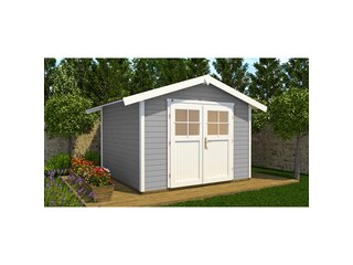 Weka Holz-Gartenhaus/Gerätehaus 122 Gr. 2 Grau BxT: 240 cm x 235 cm -