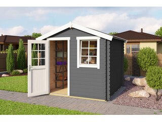 Outdoor Life Products Gartenhaus Mosel 2, BxT: 250x250 cm carbongrau -